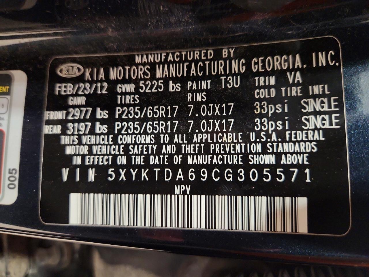 2012 KIA Sorento Base