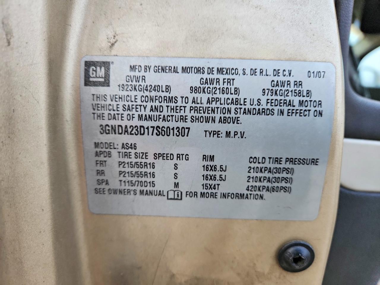 2007 Chevrolet Hhr lt