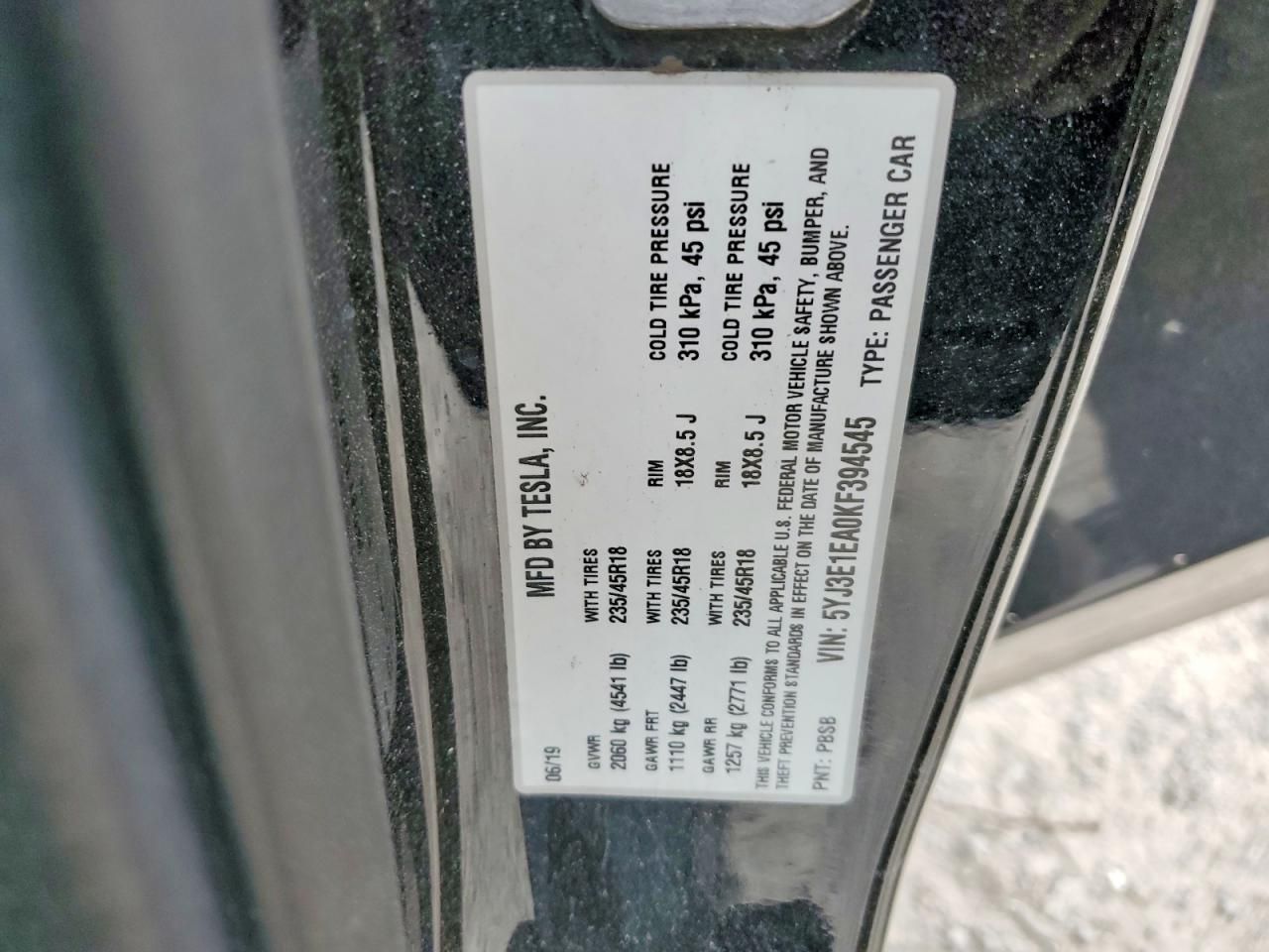 2019 Tesla Model 3