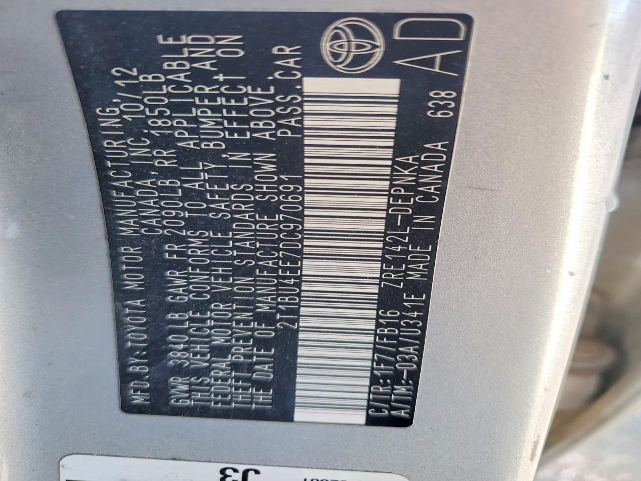 2013 Toyota Corolla Base