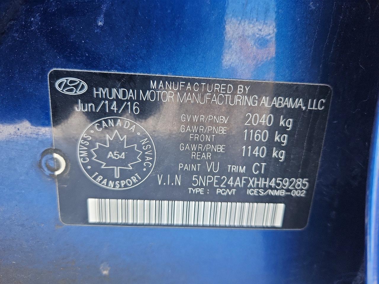 2017 Hyundai Sonata se