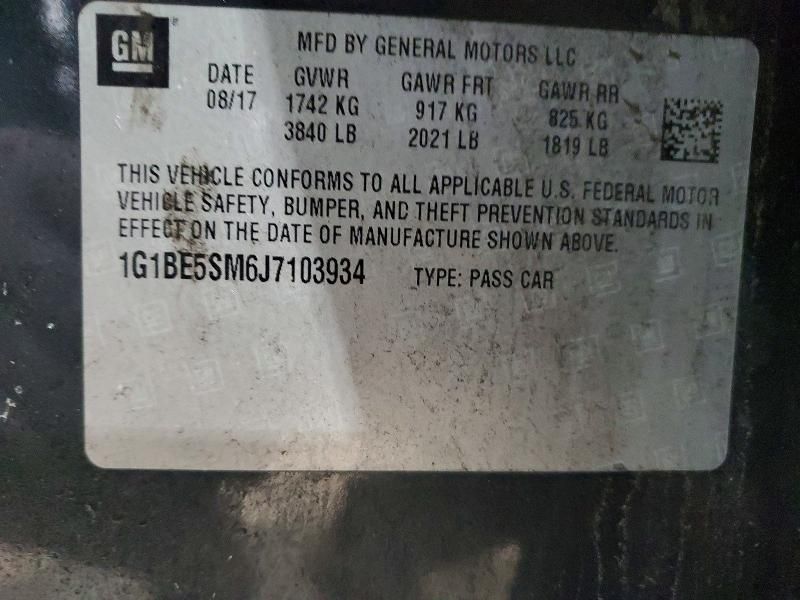 2018 Chevrolet Cruze lt