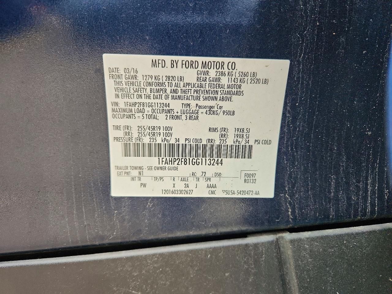 2016 Ford Taurus Limited