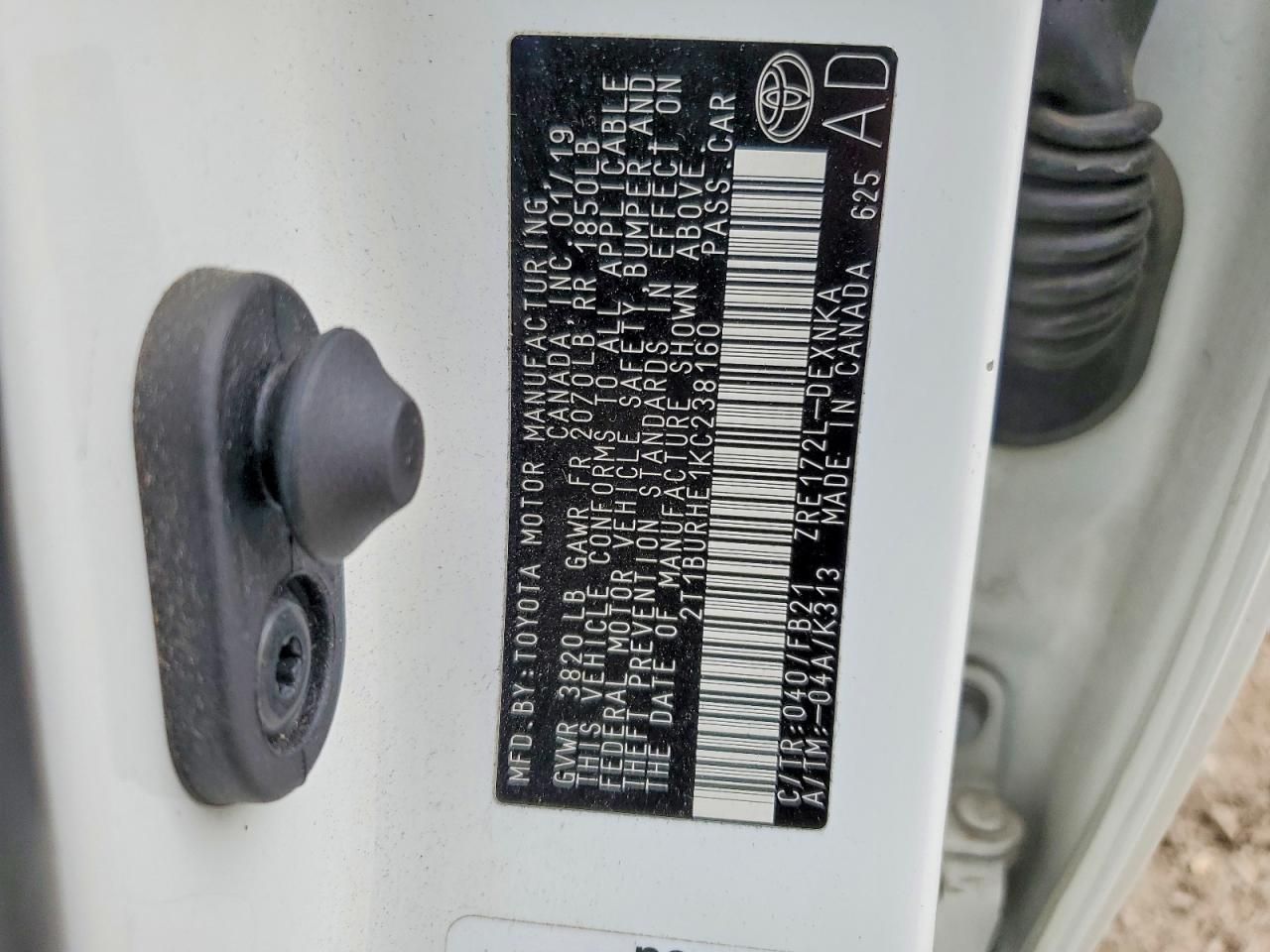 2019 Toyota Corolla l