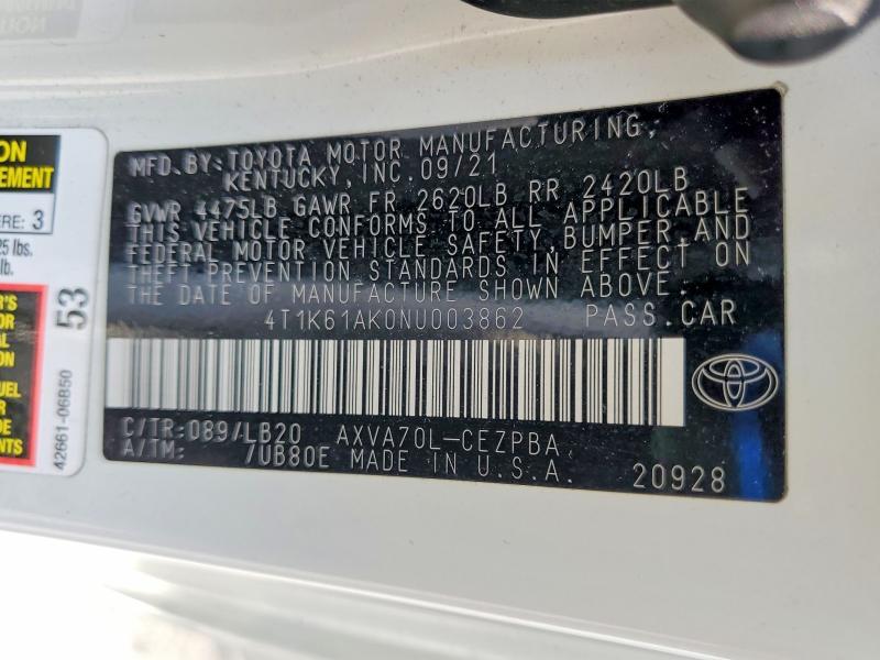 2022 Toyota Camry xse