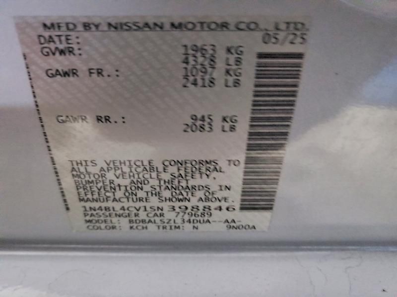 2025 Nissan Altima sr