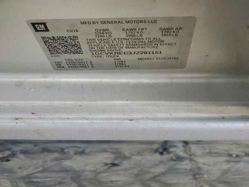 2018 Chevrolet Silverado K1500 lt