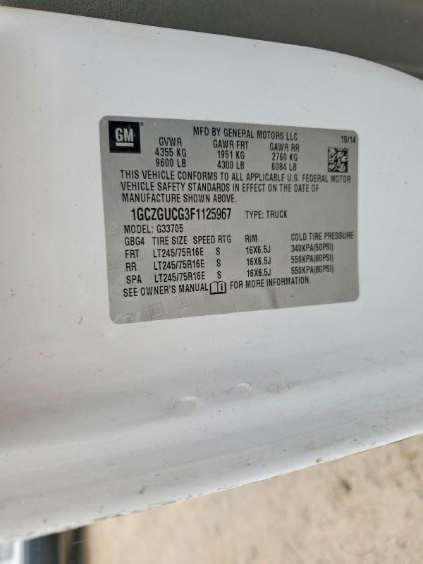 2015 Chevrolet Express 3500 EXT Utility / Service Van