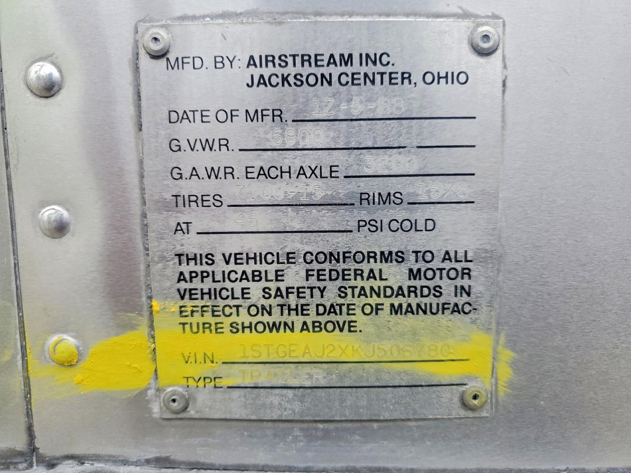 1989 Airstream Excella Camper