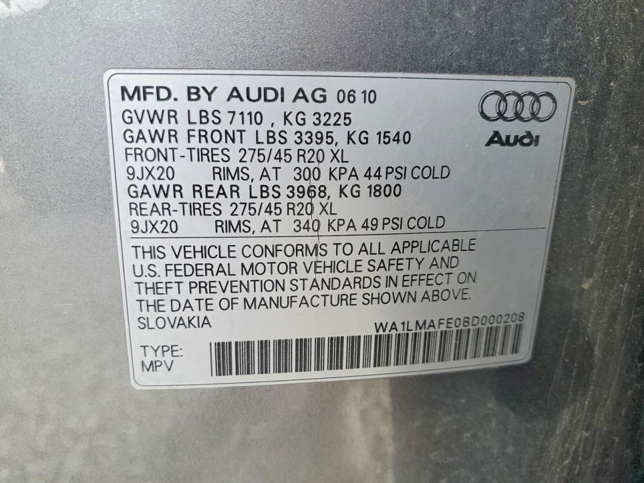 2011 Audi Q7 Premium Plus