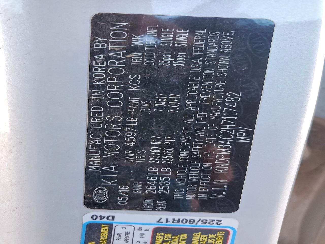 2017 KIA Sportage lx