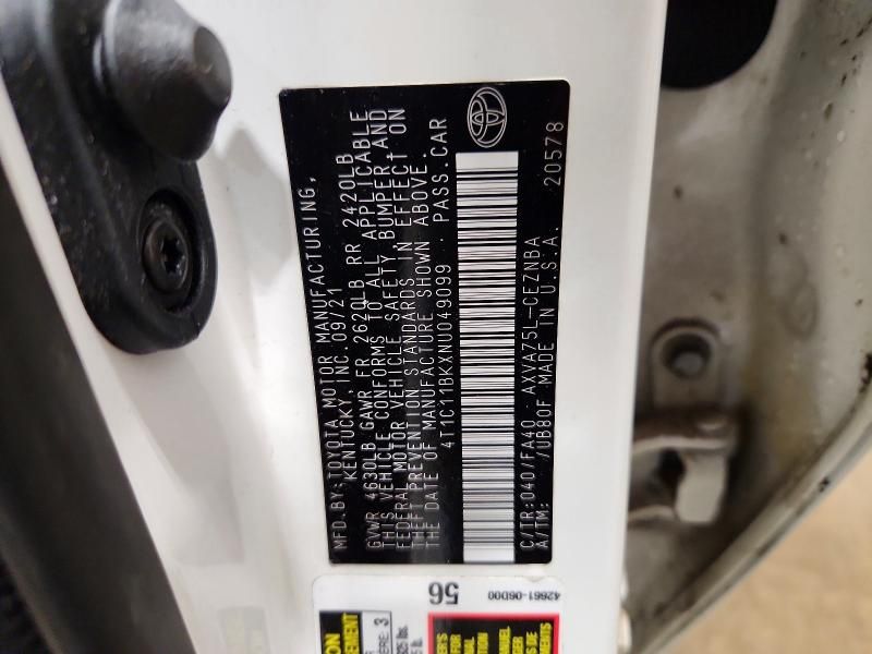 2022 Toyota Camry le