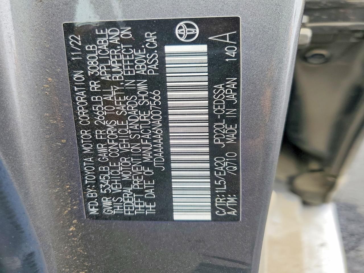 2022 Toyota Mirai le