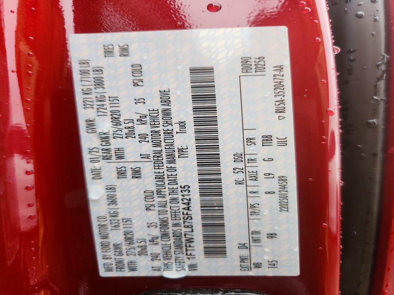 2025 Ford F150 Platinum