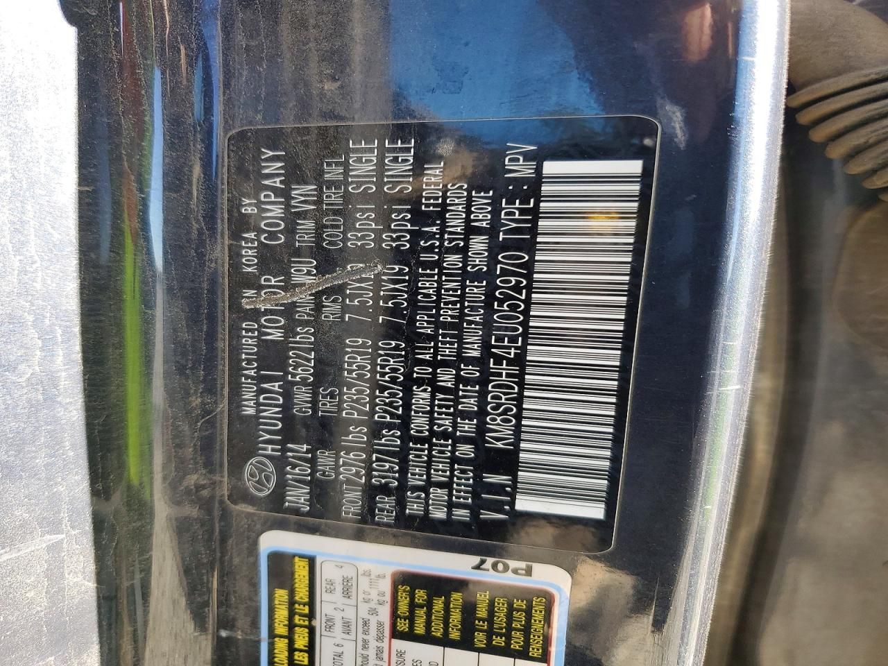 2014 Hyundai Santa fe gls