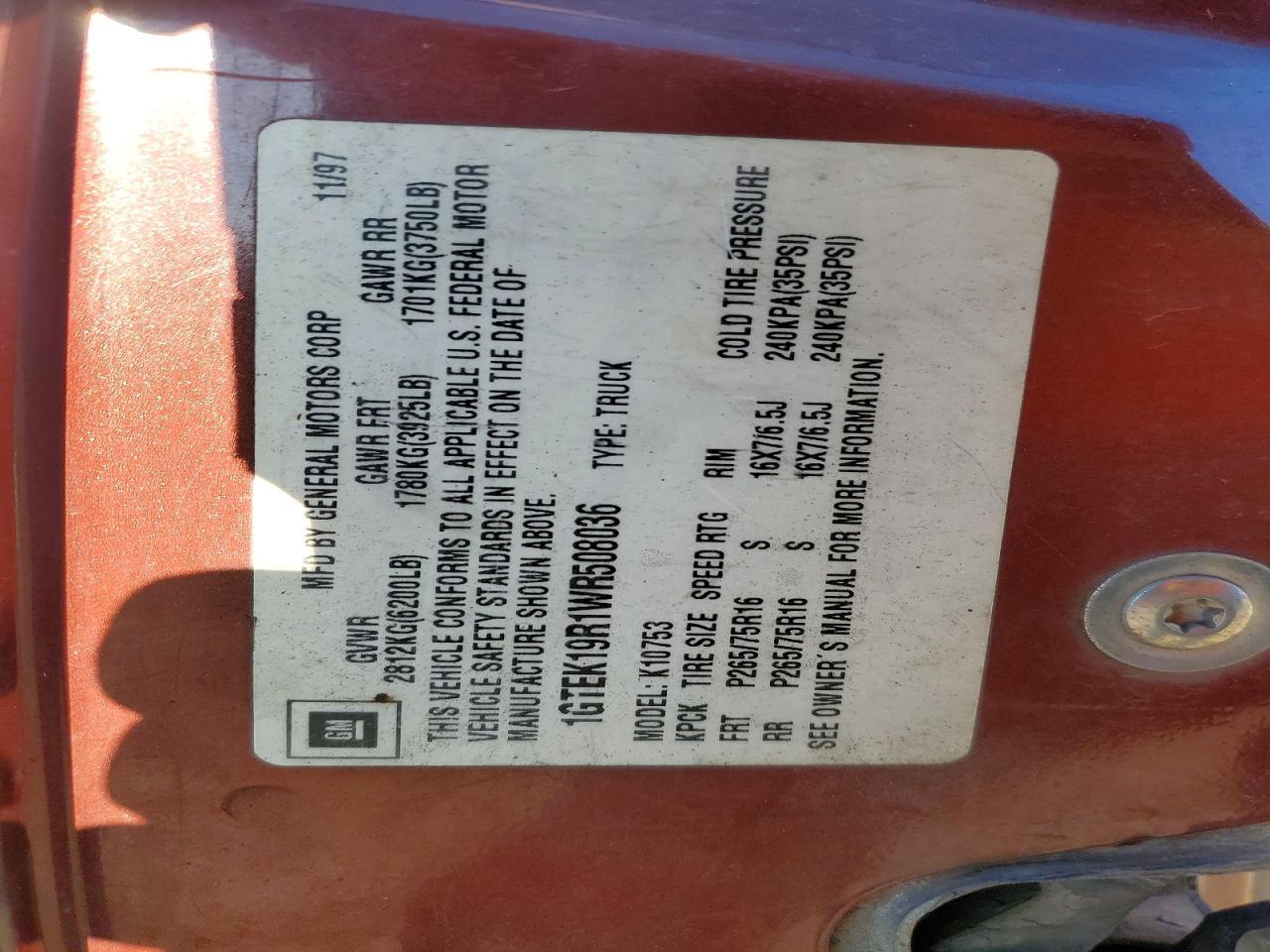 1998 GMC Sierra K1500