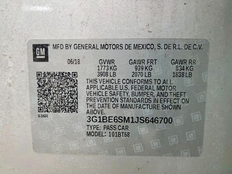 2018 Chevrolet Cruze lt