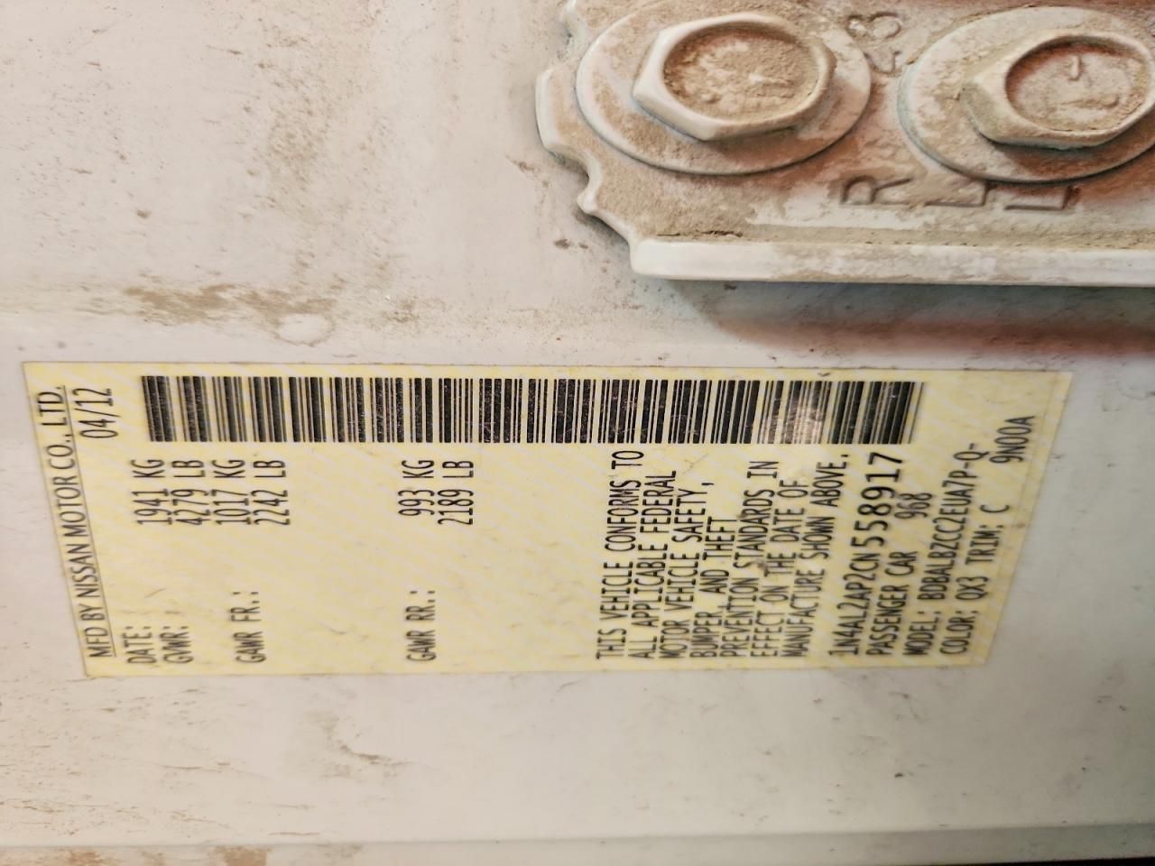 2012 Nissan Altima Base