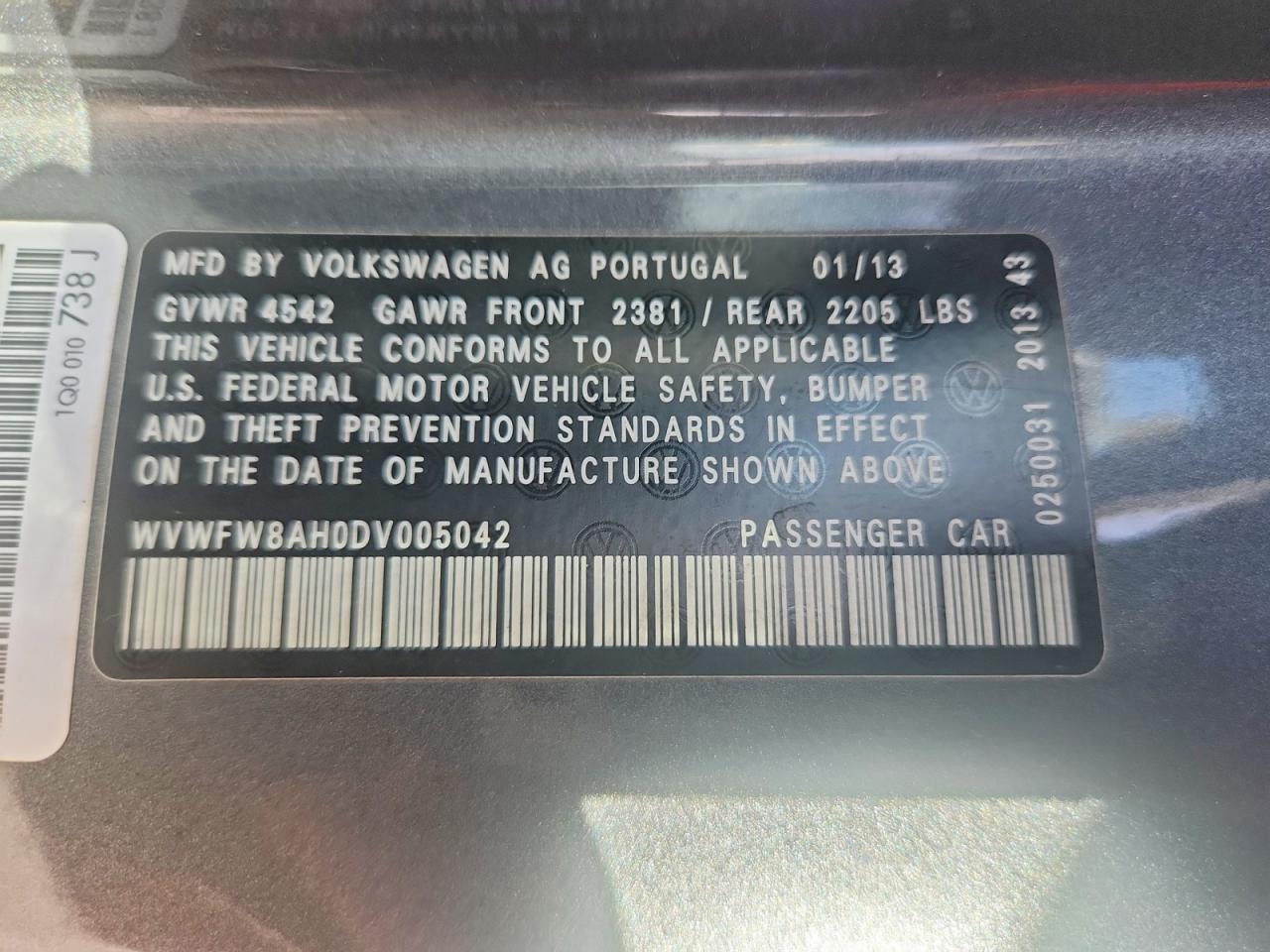 2013 Volkswagen Eos lux