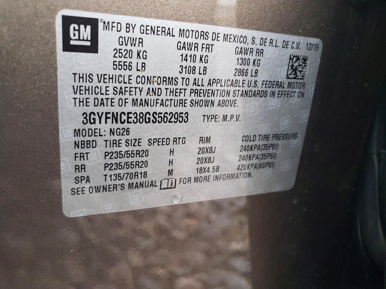 2016 Cadillac Srx Performance Collection