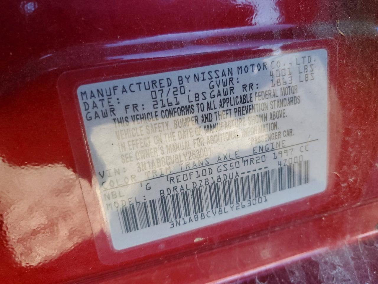 2020 Nissan Sentra sv