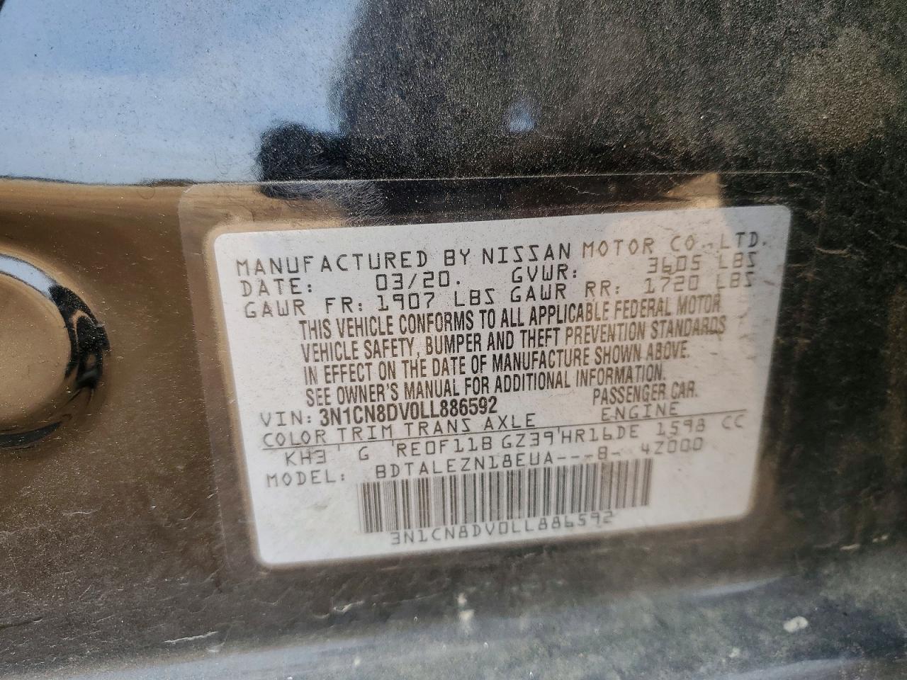 2020 Nissan Versa s