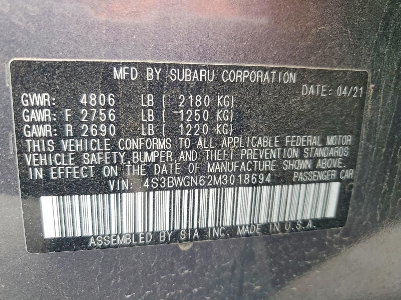 2021 Subaru Legacy Limited xt