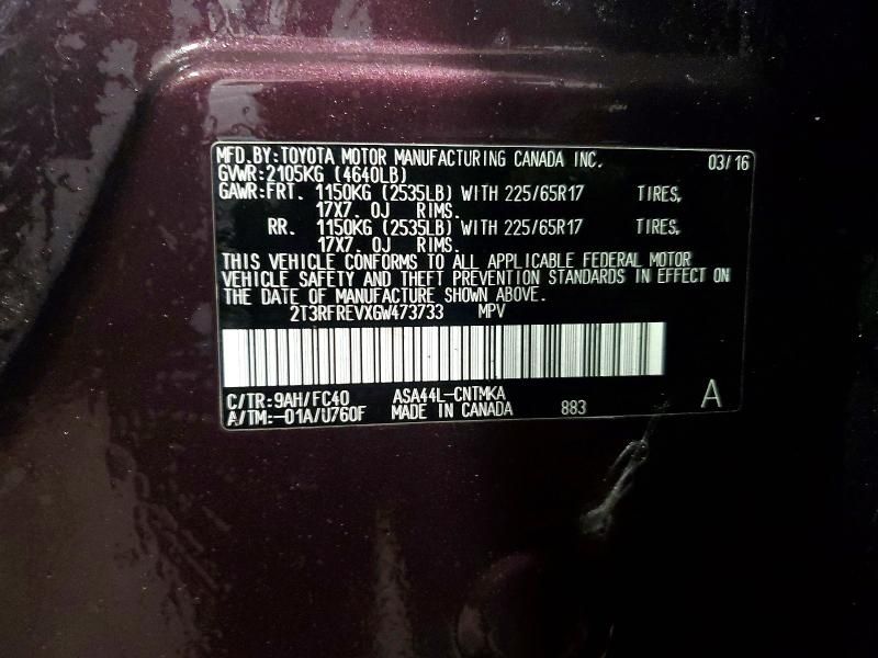 2016 Toyota Rav4 xle