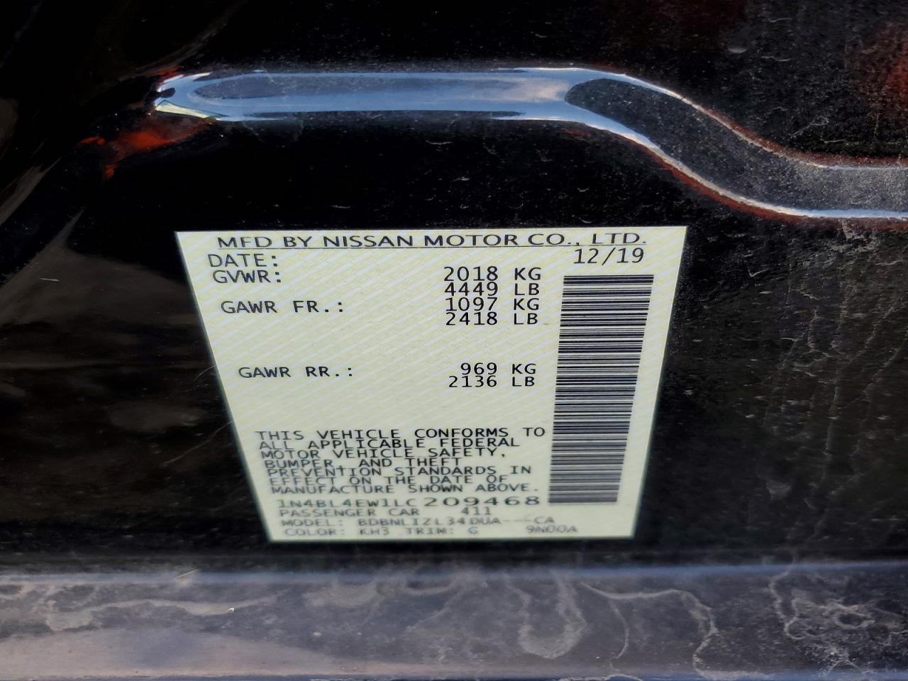 2020 Nissan Altima sl