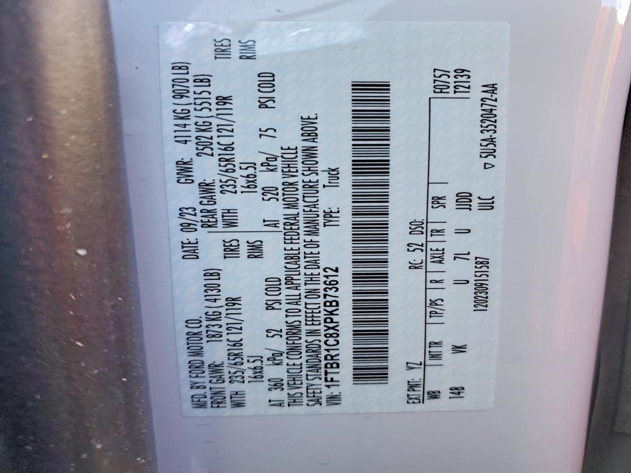 2023 Ford Transit 250 Delivery Van