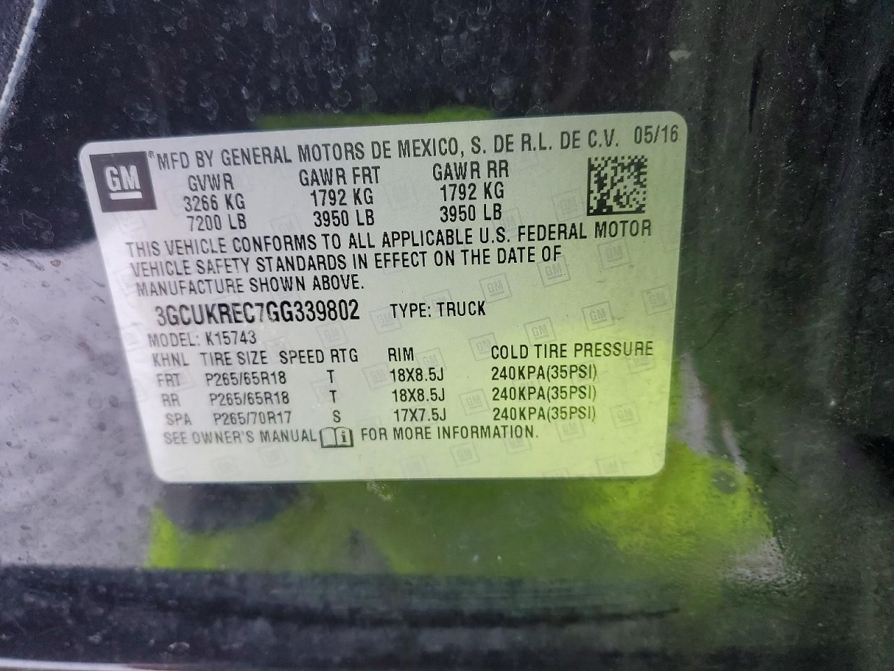 2016 Chevrolet Silverado K1500 LT