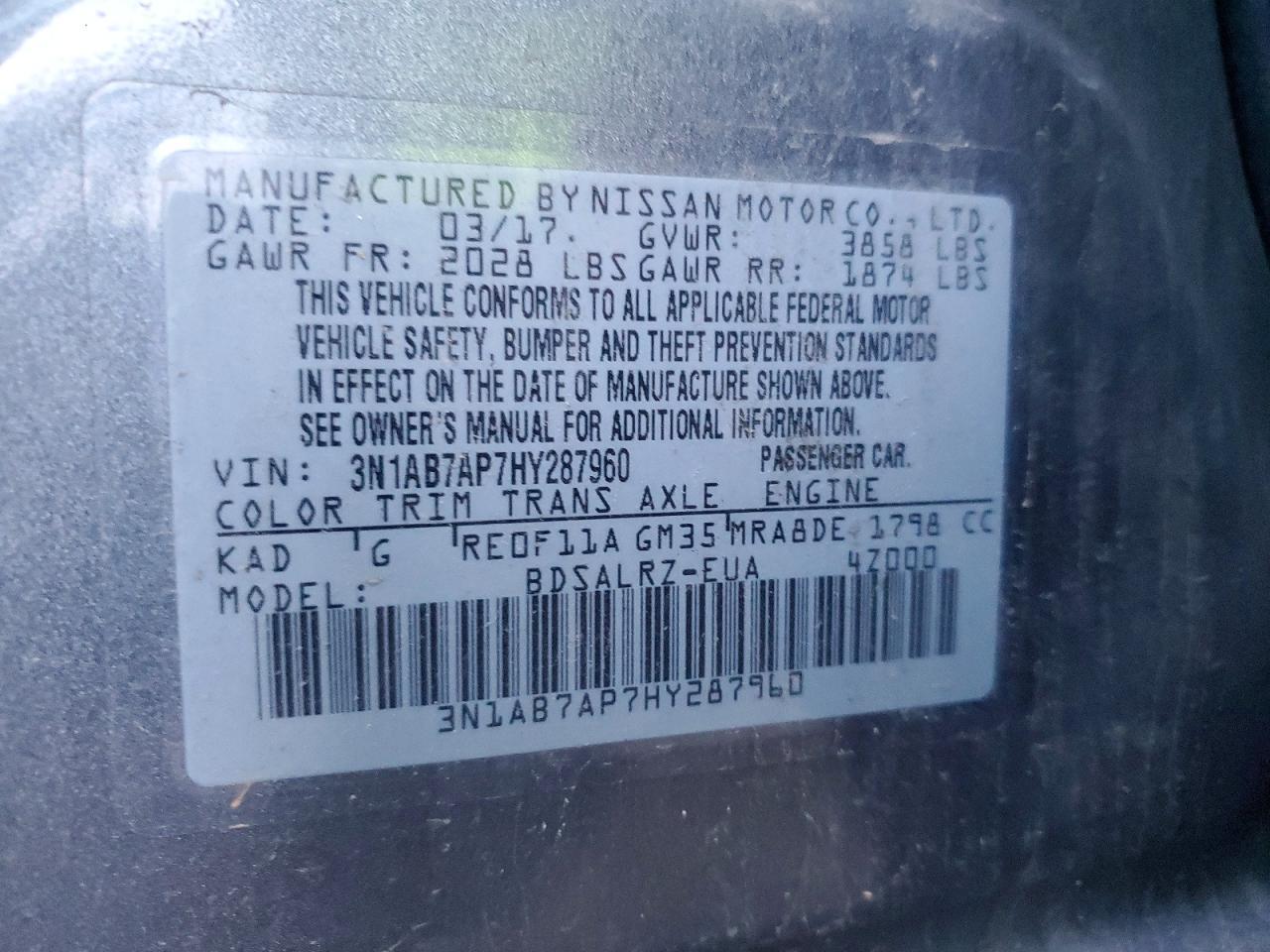 2017 Nissan Sentra s