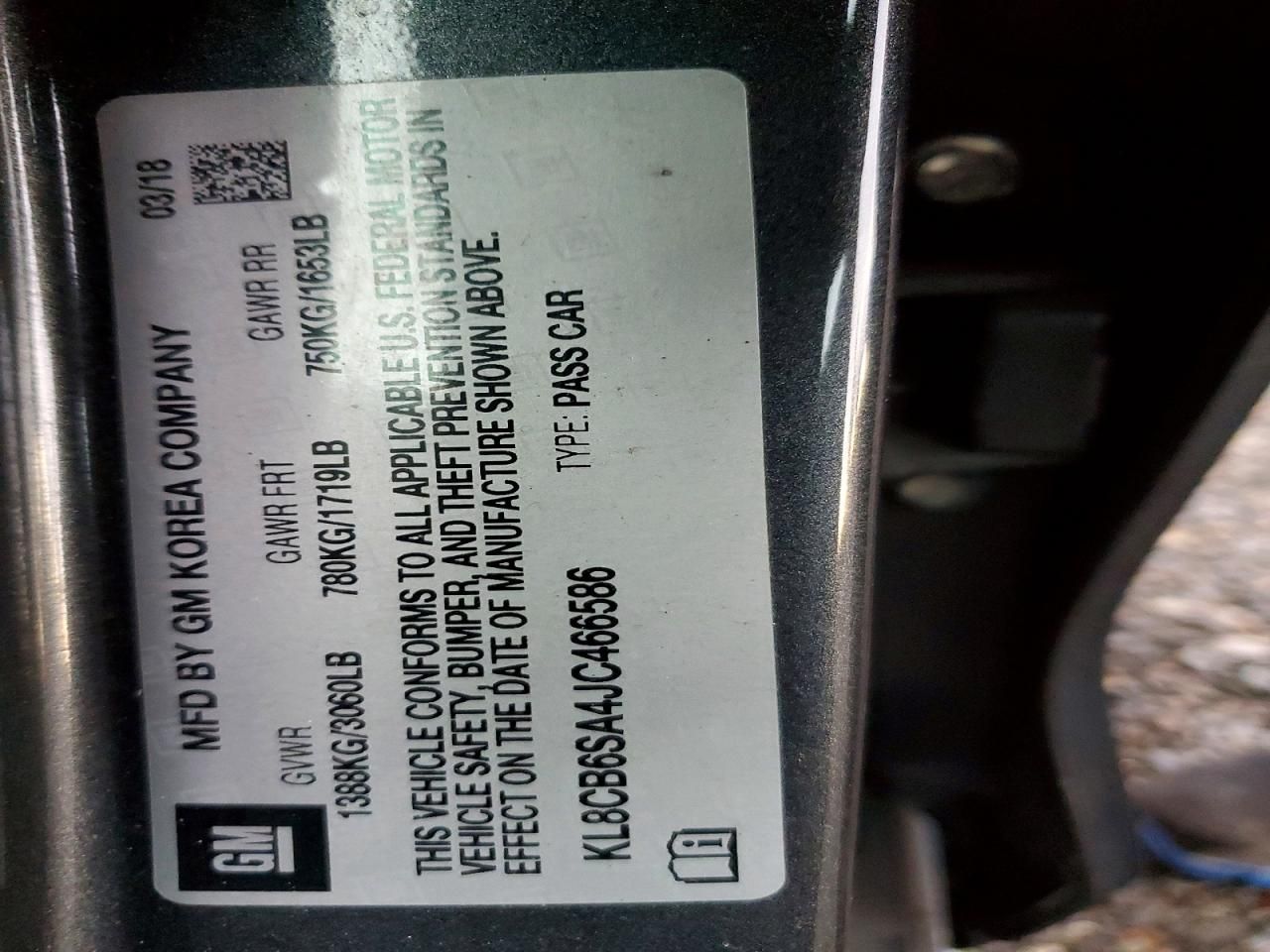 2018 Chevrolet Spark ls