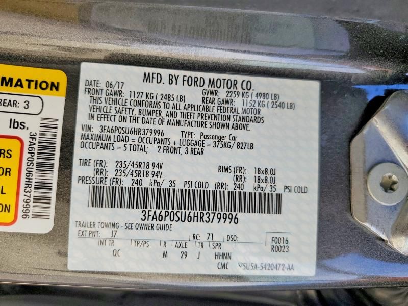 2017 Ford Fusion Titanium Phev