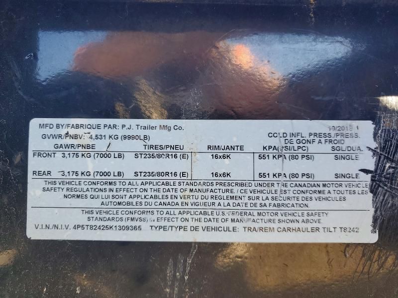 2019 Pj Trailer Flatbed TR