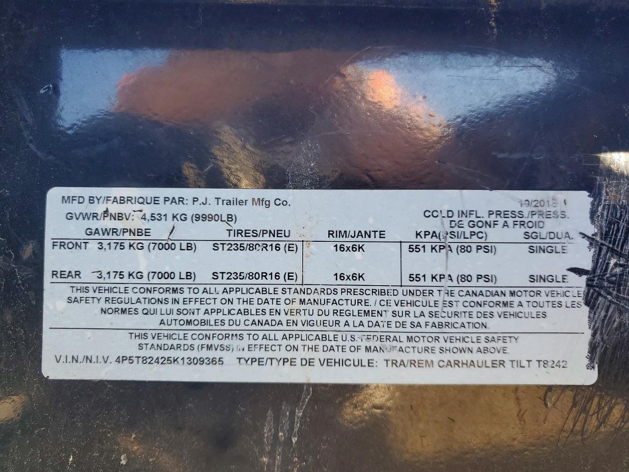 2019 Pj Trailer Flatbed TR