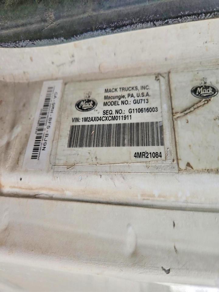 2012 Mack GU713 Refuse Truck