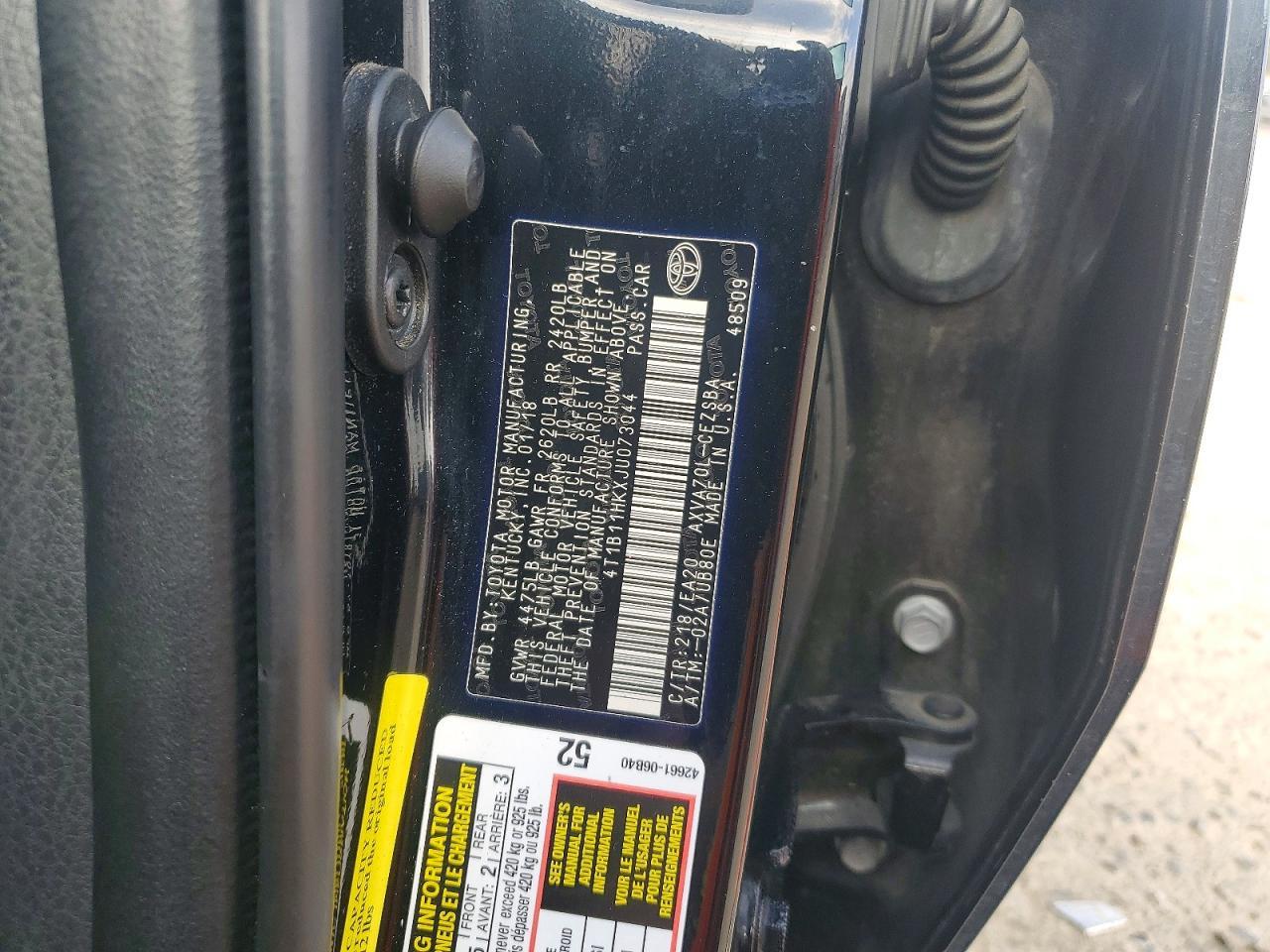 2018 Toyota Camry l