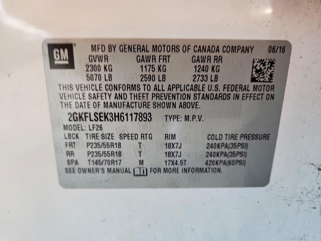 2017 GMC Terrain sle