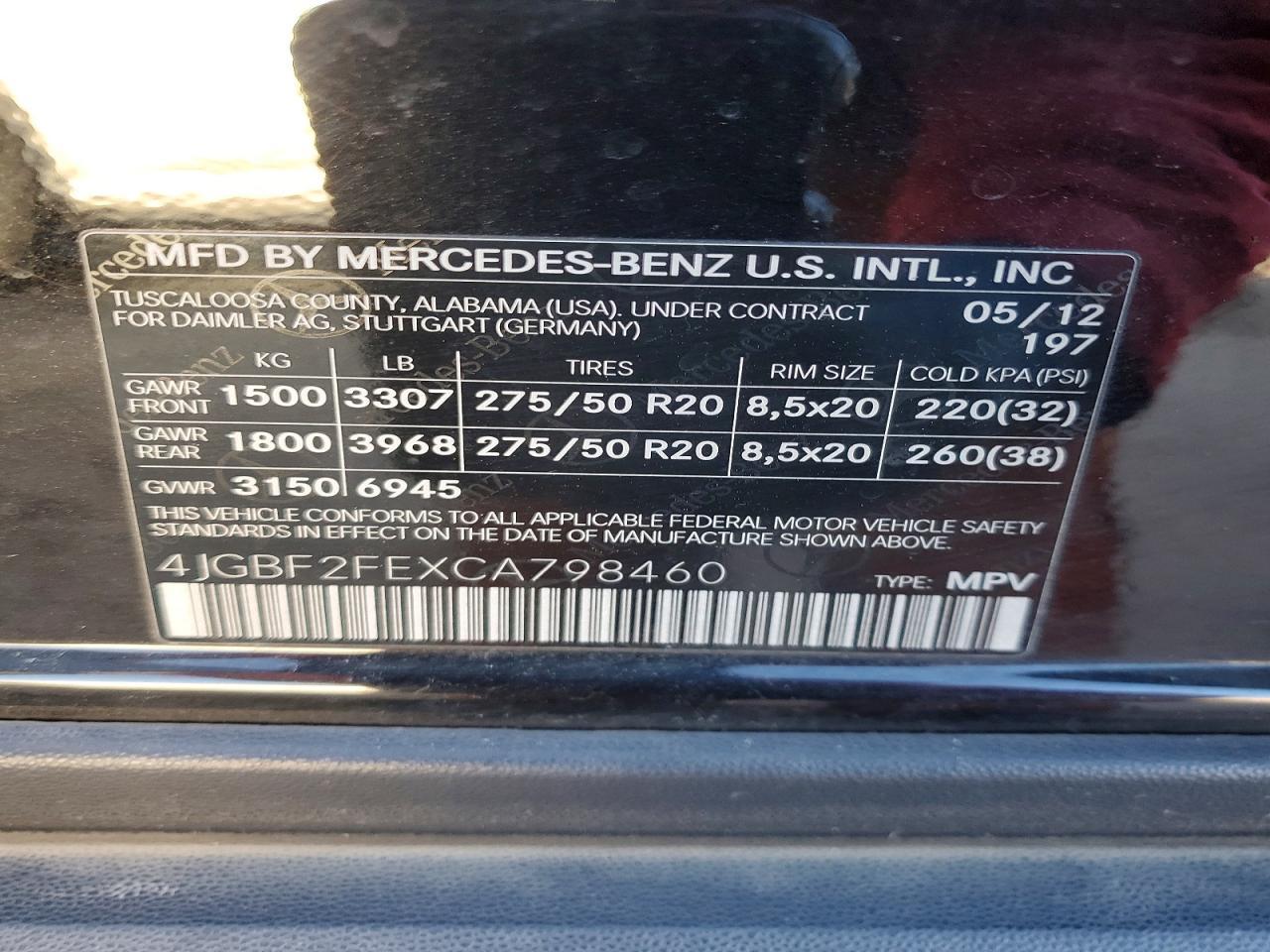 2012 Mercedes-Benz Gl 350 Bluetec