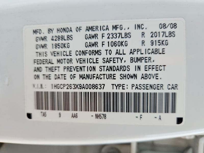 2009 Honda Accord lx