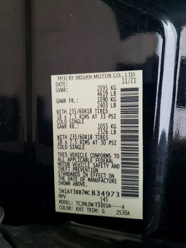 2021 Nissan Rogue sv