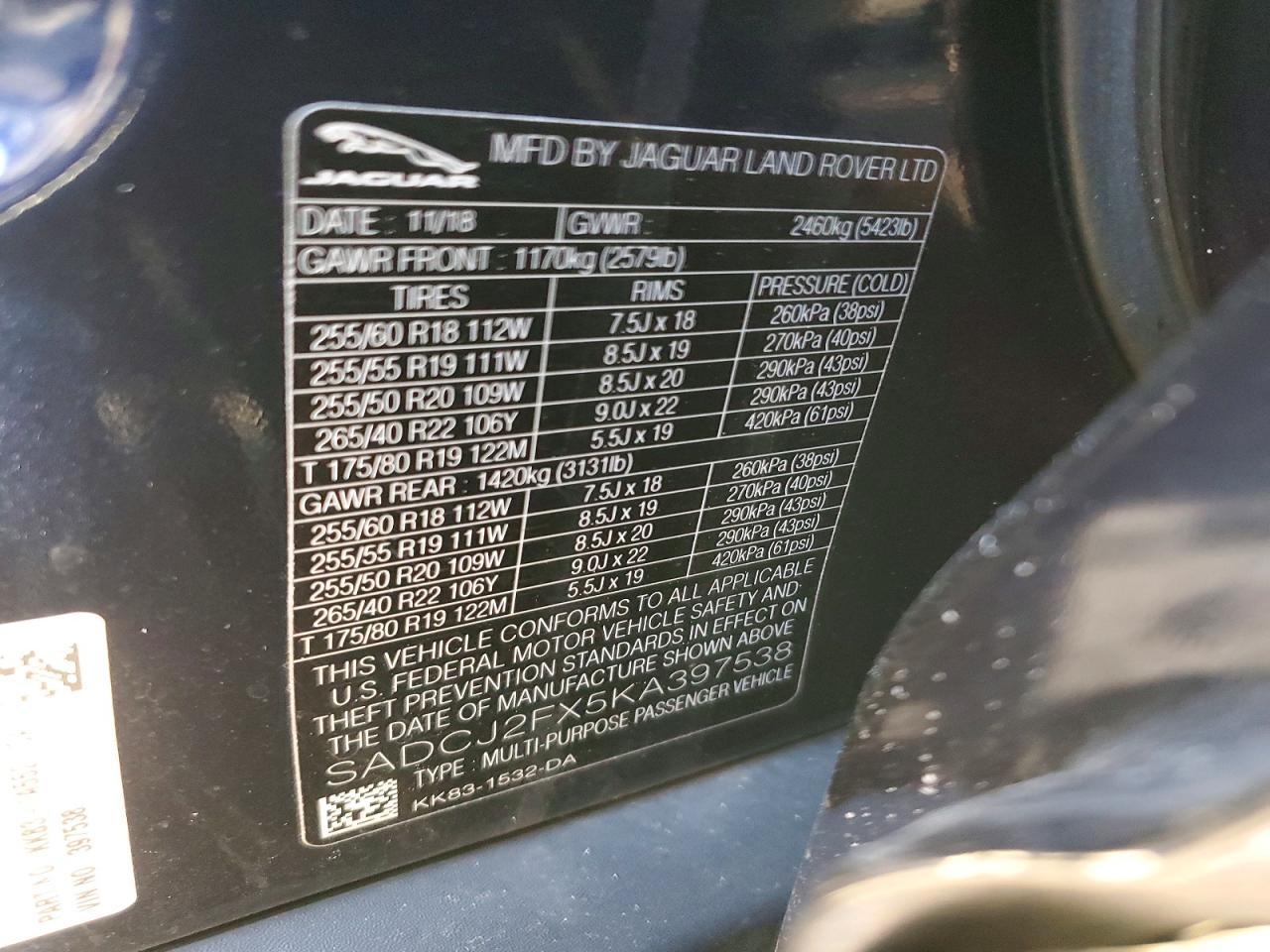 2019 Jaguar F-pace Premium