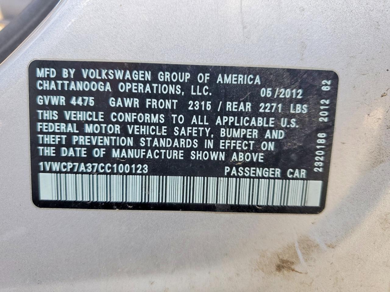 2012 Volkswagen Passat