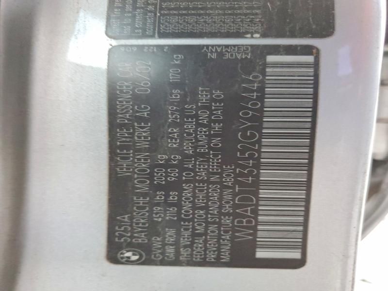 2002 BMW 525 i Automatic