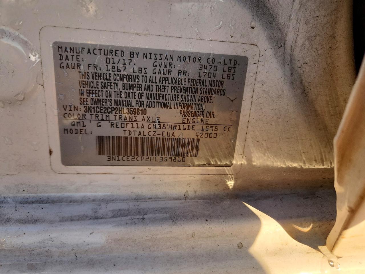 2017 Nissan Versa Note s