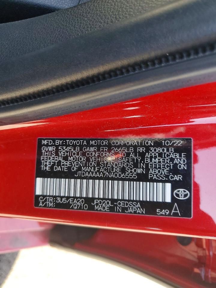 2022 Toyota Mirai le