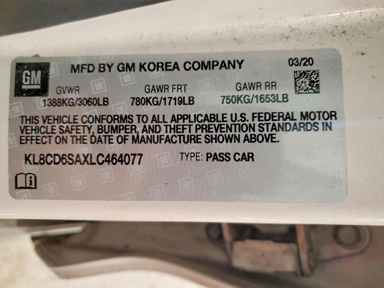 2020 Chevrolet Spark 1LT