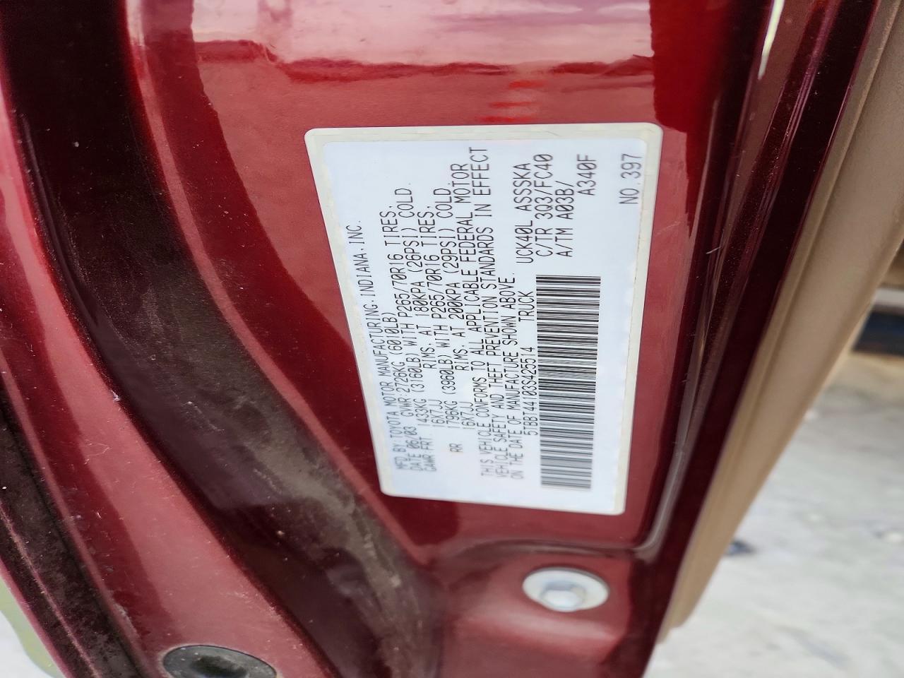 2003 Toyota Tundra Access Cab SR5