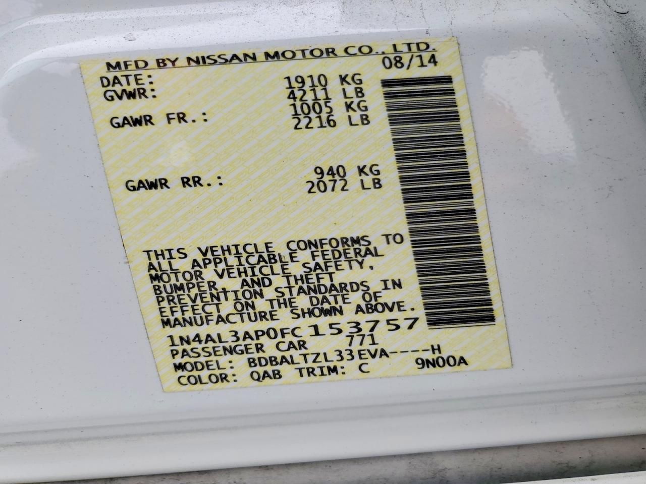 2015 Nissan Altima 2.5